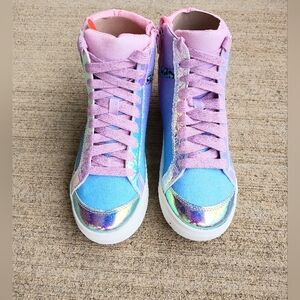 NWT Glitter High-Top Sneakers, Size Big Girl 4